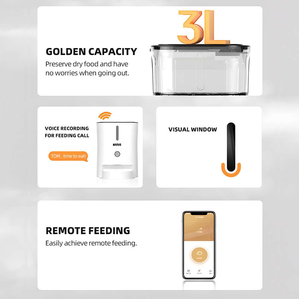 Alimentador smart para mascotas Marvo