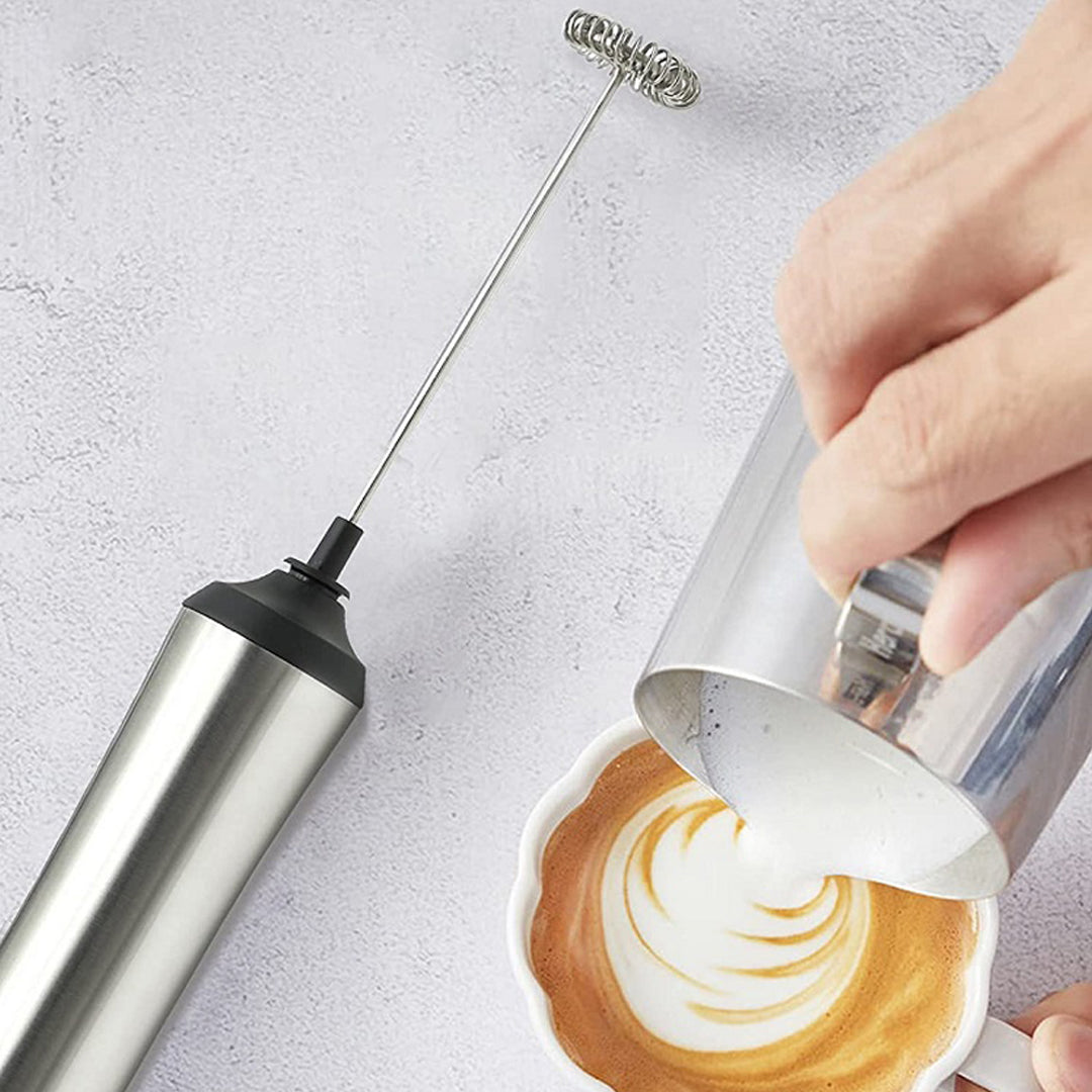 Batidor Espumador a bateria con soporte