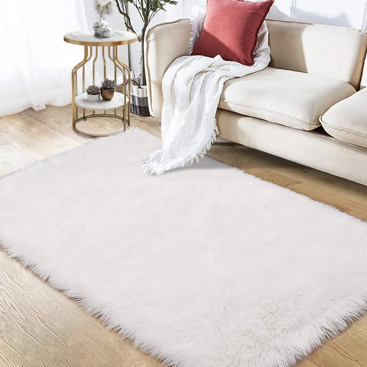 Alfombra Peluda rectangular