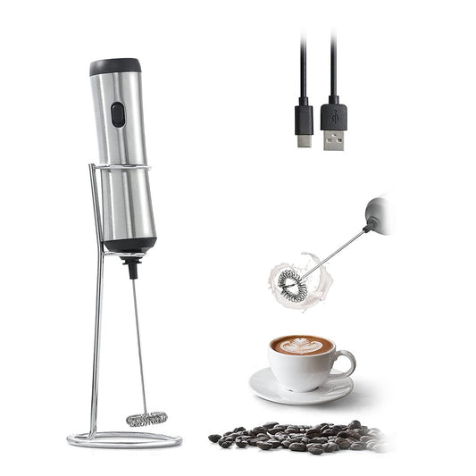 Batidor Espumador a bateria con soporte