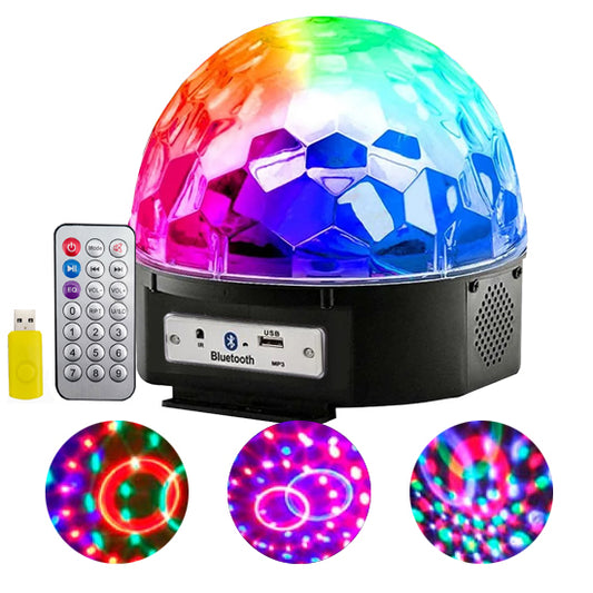 MEDIA ESFERA AUDIORITMICA LUCES RGB PARLANTE
