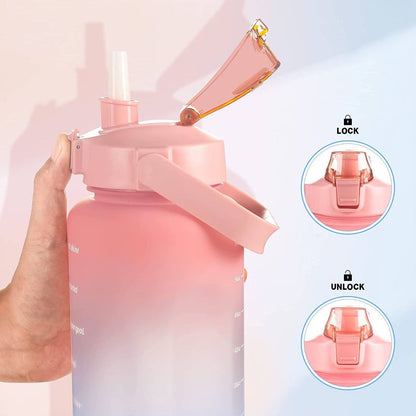 Botella de agua motivacional 2L